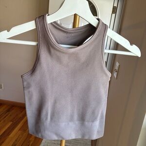 Women's Sleeveless Ribbed Tank Top in Taupe